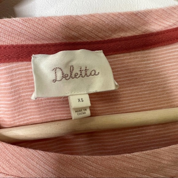 Anthropologie Deletta Women's Margot Knot Top Size XS Peach Orange - Picture 6 of 8